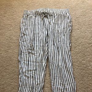 Old Navy Striped Linen Pants